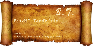 Bitó Terézia névjegykártya