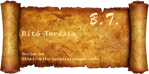 Bitó Terézia névjegykártya